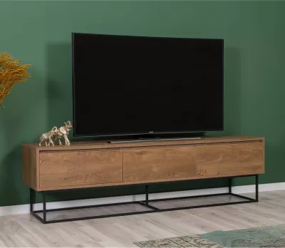 Set mobiljesh për dhomë dite Skye Decor, Laxus Takım 19, ngjyrë arre dhe e zezë