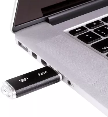 USB-stick Silicon Power U02 32GB, USB2.0, plastik, zi