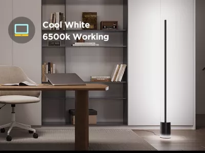 Lampë dyshemeje smart Govee Floor Lamp 2 RGBICWW, E zezë