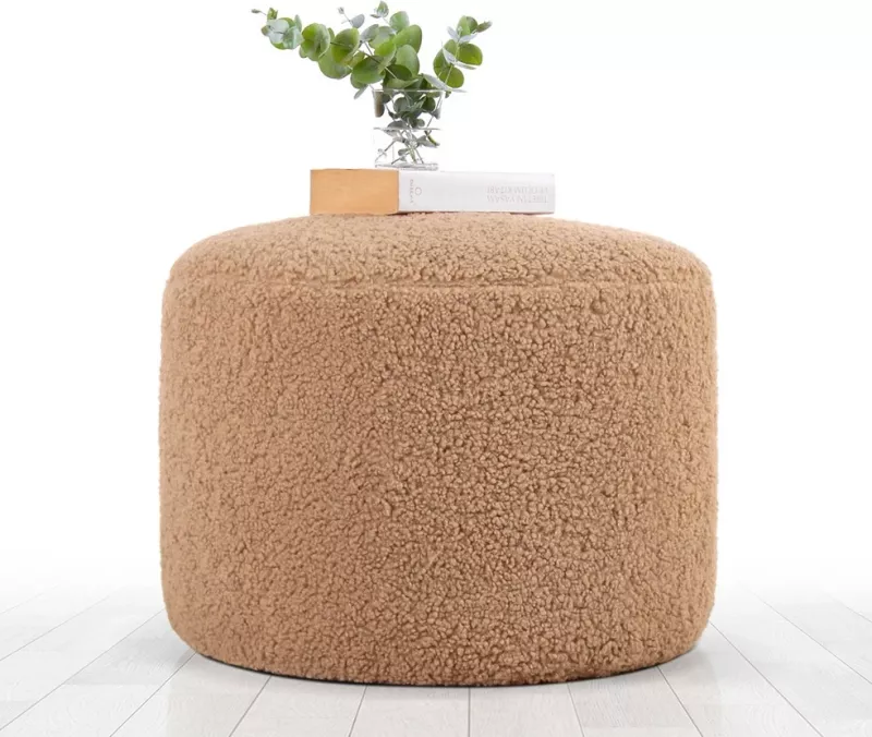 Puf Skylee, lëkurë artificiale, ngjyrë kafe, Atelier del Sofa