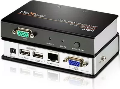 Zgjatues KVM ATEN CE700A, VGA/USB, 150m, i zi/gri