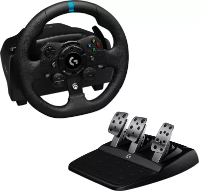 Timoni dhe Pedalet Logitech G923 për Xbox X|S, Xbox One dhe PC, 900°, I zi