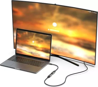 Adapter USB-C në HDMI 2.1 Equip, 8K/30Hz, 0.15m, zi/gri