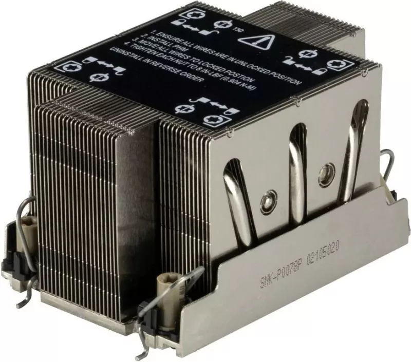 Heatsink/Radiator Supermicro SNK-P0078P, Çelik inox, E zezë