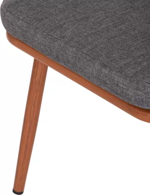 Karrige për ngrënie HARRIET FH5548.11, alumin kafe, kornizë gri, 60x62x80.5 cm, set prej 4 copash