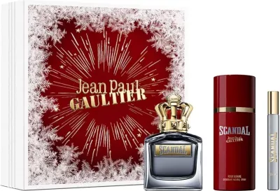 Set Eau de Toilette dhe deodorant për meshkuj Jean Paul Gaultier Scandal Pour Homme, 100ml + 10ml + 150ml