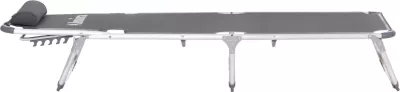 Shezlong plazhi i rëndë, alumin, tekstilene gri, ALMIRA FH5054.10, 187x59x78cm