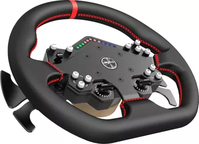 Timon gare me bazë Direct Drive, PXN VD10 DS (VD10 + WDS R2), 10 Nm, 300 mm, Quick Release, 13 butona, e zezë/e kuqe, set