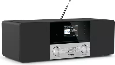 Radio digjitale TechniSat DigitRadio 3 IR, internet, DAB+, FM, e zezë/argjendtë