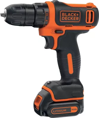 Trapan/vidhosëse me bateri Black&Decker BDODD12KA 10.8 V 1.5 Ah, set me bateri e karikues + kasë, portokalli/zi