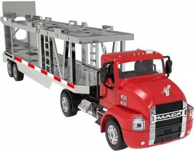 Kamion transportues lodrash me telekomandë Double Eagle E583-003, 1:26, i kuq, set me 2 makina të vogla