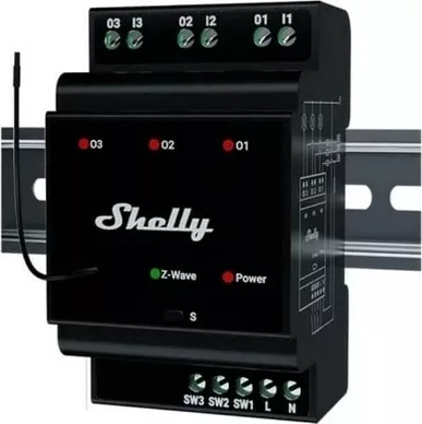 Relé inteligjent Shelly Qubino Wave Pro 3, 3 kanale, Z-Wave, i zi