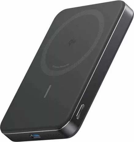 Powerbank magnetik wireless ANKER MagGo 10K Slim A1664, 10000mAh, Qi2 15W, USB-C 30W, e zezë, me kabllo USB-C në USB-C 60 cm