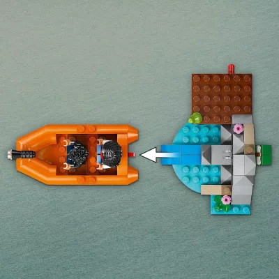 Set LEGO Jurassic World Escape by River from T-Rex 76975, 199 copë, 5+