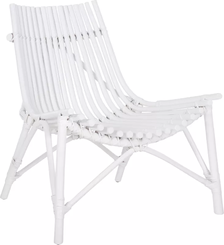 Karrige për jashtë CELLION FH9812.03, shkopinj rattan, ngjyrë e bardhë, 76x72x83H cm