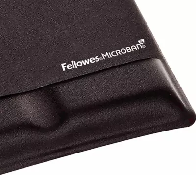 Mauspad me mbështetëse kyçi FELLOWES Health-V, memory foam, e zezë