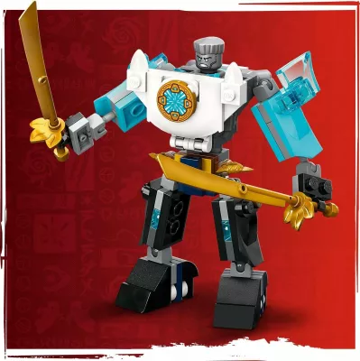 Set LEGO NINJAGO Mech në armaturë beteje të Zane 71827, 92 copë