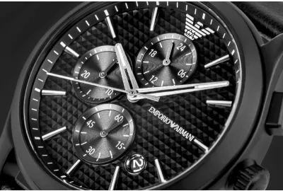 Orë dore me byzylyk për meshkuj Emporio Armani, të zeza