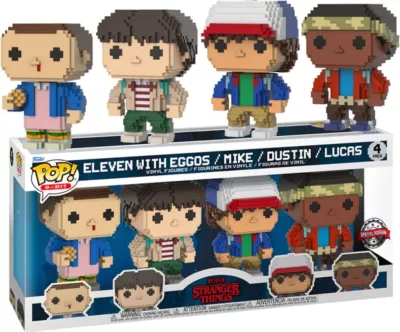 Figurinë koleksionuese Funko 8-Bit Pop Stranger Things, set 4 copë