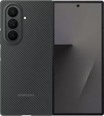 Mbështjellës Samsung Carbon Shield për Galaxy Fold7, silikon, i zi