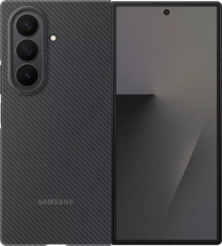 Mbështjellës Samsung Carbon Shield për Galaxy Fold7, silikon, i zi