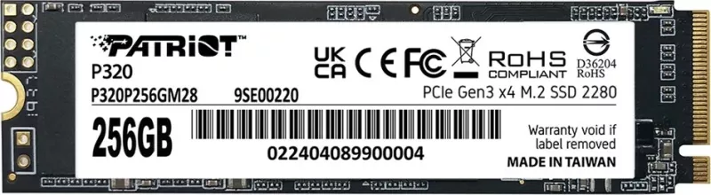 SSD Patriot Viper P320 M.2 PCI-Ex4 NVMe 256GB