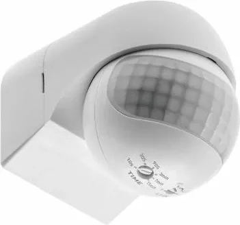 Sensor lëvizjeje IR GTV CR-CR13000-00, montim në mur 180°, IP44, 220-240V, i bardhë