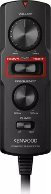 Subwoofer aktiv Kenwood KSC-PSW7EQ, klasë D, telekomandë me kabllo, alumini, i zi