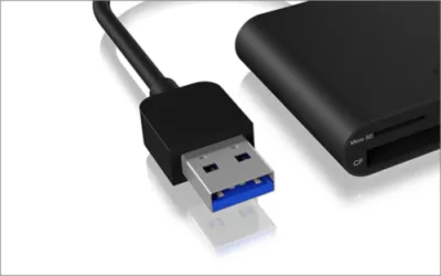 Lexues i jashtëm kartelash ICYBOX IB-CR301-U3 USB 3.2 Gen 1 (Type-A), për SD/microSD/CF, deri 5 Gbit/s, kapacitet deri 2 TB, alumini, i zi