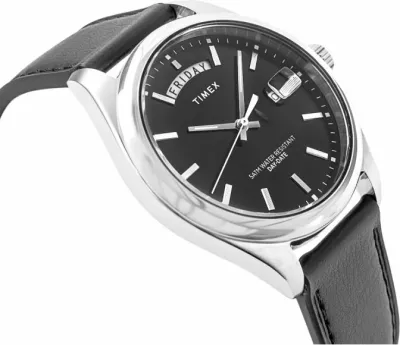 Orë dore për meshkuj Timex, e zezë