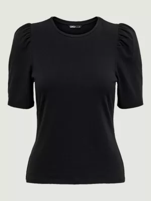 Maicë për femra Only ONLLIVE LOVE 2/4 PUFFTOP JRS NOOS 15282484, e zezë [Madhësia: XL]