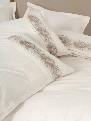 Set mbulesë për dyshek dopio, L'essentiel, Floro, kafe dhe krem