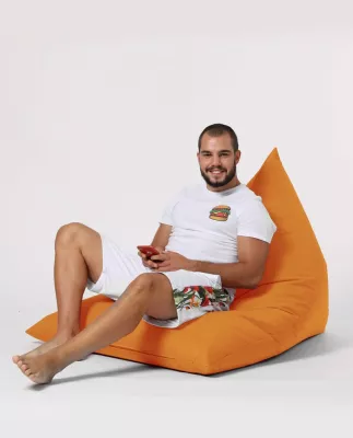 Puf kopshti, ngjyrë portokalli, Pyramid Big Bed, Atelier del Sofa