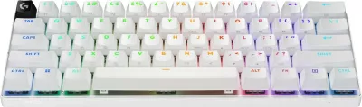Tastierë gaming Logitech PRO X 60 TKL LIGHTSPEED, RGB, e bardhë