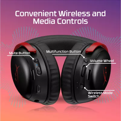 Kufje HyperX Cloud III S Wireless Gaming Headset, Bluetooth 5.3, 120h, të zeza