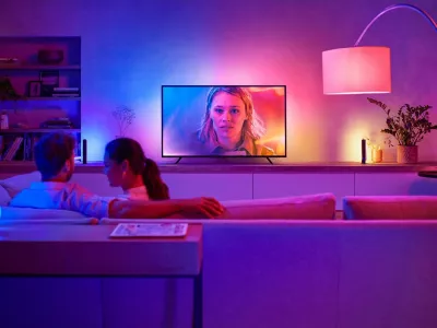 Shirit dritash smart Philips Hue Play Gradient 65 inch, LED, shumëngjyrësh, Bluetooth/Zigbee, silikon, i zi