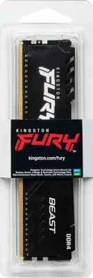 RAM Memorje Kingston FURY Beast 8GB 3200MT/s DDR4 CL16 DIMM, e zezë