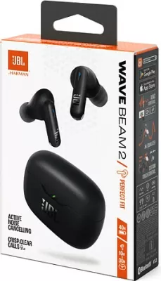 Kufje JBL Wave Beam 2, wireless, ANC, Bluetooth 5.3, të zeza