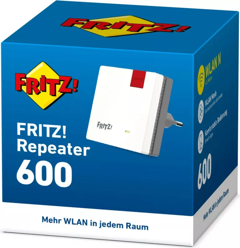 Repeater rrjeti AVM FRITZ!Repeater 600, 600 Mbit/s, i bardhë