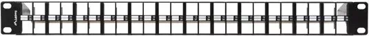 Paneli i Patch-it Lanberg PPKS-1248-B, 19" 1U, për modulat keystone, 48 porta, ngjyrë e zezë