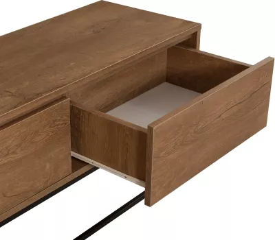 Set mobiljesh për dhomë dite, ngjyrë arre dhe e zezë, Laxus Takım 22, Skye Decor