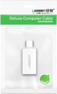 Adapter UGREEN 20808 USB-C 3.1 (M) në USB 3.0 (F), i zi, polybag