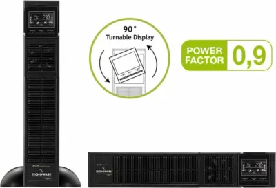 UPS TECNOWARE EVO DSP PLUS FGCEDP1202RTIEC 1200VA Rack/Tower, IEC C13, e zezë