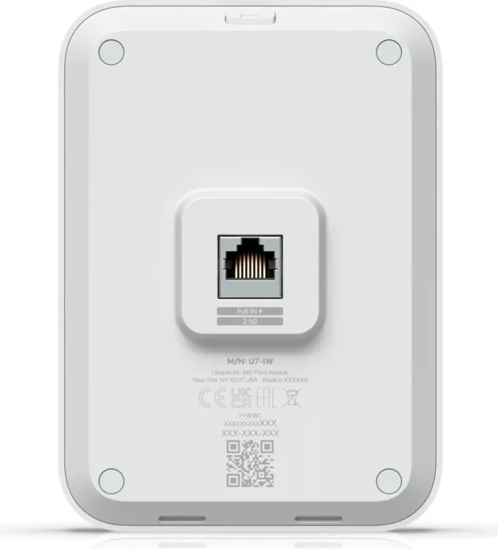Access Point Ubiquiti U7 In-Wall, 4300 Mbit/s, PoE, Bardhë