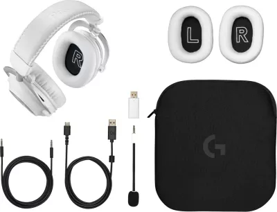 Kufje gaming Logitech G 981-001269 wireless, Bluetooth, 7.1 Surround, të bardha