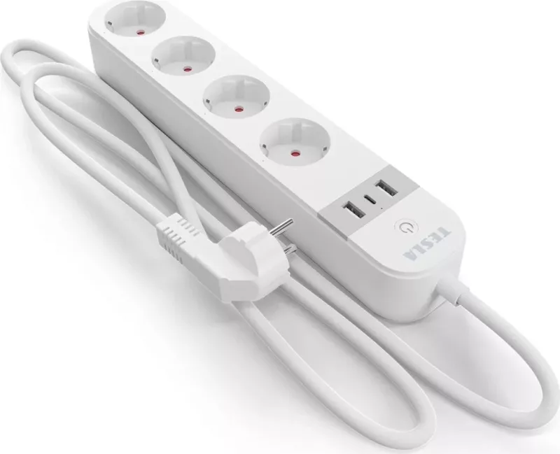 Priza inteligjente Tesla TSL-SPL-SPS300, me WiFi, e bardhë