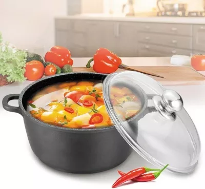 Tenxhere Maestro MR-4628C me kapak, 28 cm, 5.8 L, e zezë