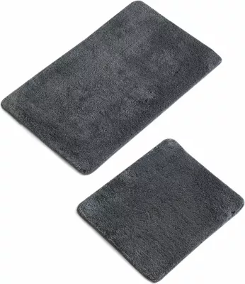 Set tapetesh për banjo akrilik (2 copë), ngjyrë antracit, Mijolnir