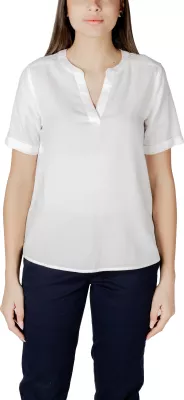 Bluzë për femra Street One QR Splitneck 345525, e bardhë