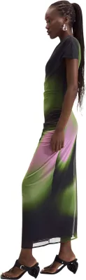Fustan i gjatë për femra Desigual VEST_CRACOVIA 26WWVK32, i gjelbër [Madhësia: XS]